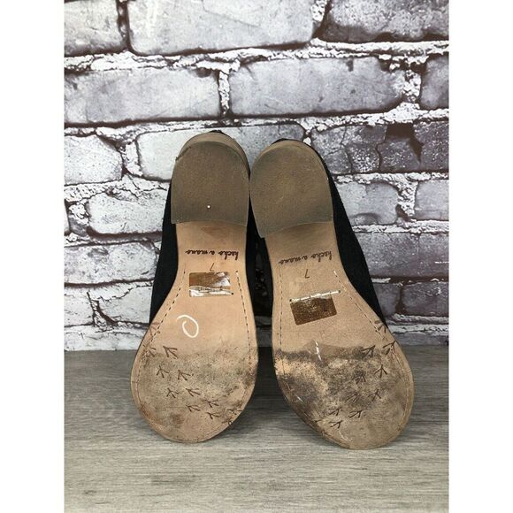 BEEK Falcon Black Suede Leather Back Zip Stacked Heel Booties Women’s 7M US/38EU - Picture 14 of 16